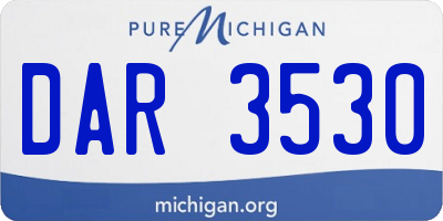 MI license plate DAR3530