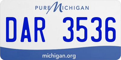 MI license plate DAR3536