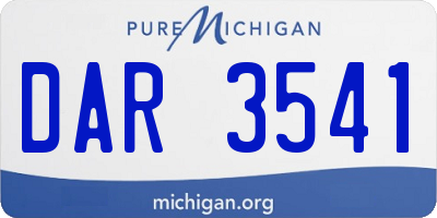 MI license plate DAR3541