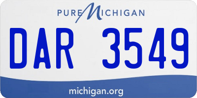 MI license plate DAR3549