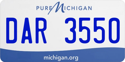 MI license plate DAR3550