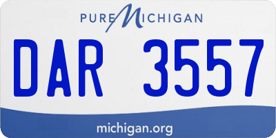 MI license plate DAR3557