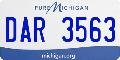 MI license plate DAR3563