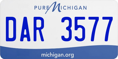 MI license plate DAR3577