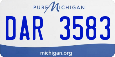 MI license plate DAR3583