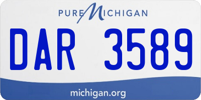 MI license plate DAR3589