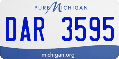 MI license plate DAR3595