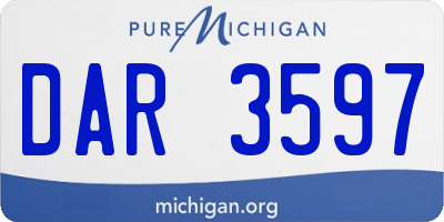 MI license plate DAR3597