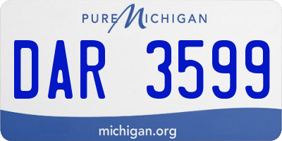 MI license plate DAR3599