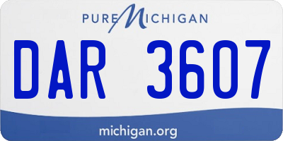 MI license plate DAR3607