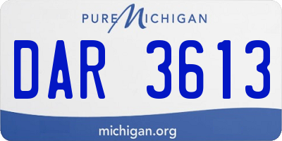MI license plate DAR3613