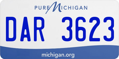 MI license plate DAR3623