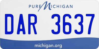MI license plate DAR3637