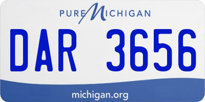MI license plate DAR3656