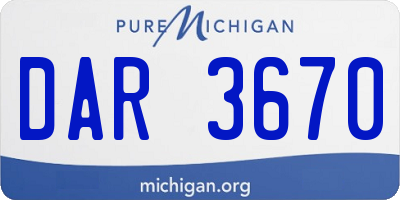 MI license plate DAR3670