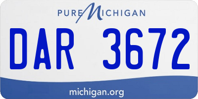 MI license plate DAR3672