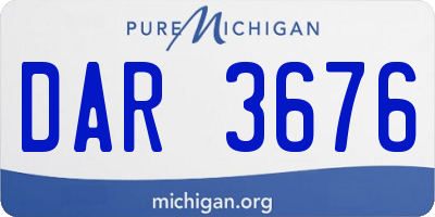 MI license plate DAR3676