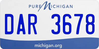 MI license plate DAR3678