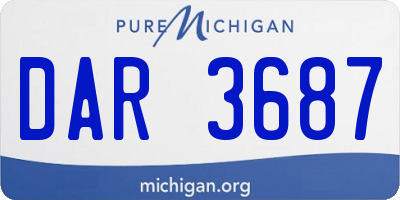 MI license plate DAR3687