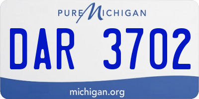 MI license plate DAR3702
