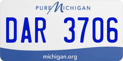 MI license plate DAR3706
