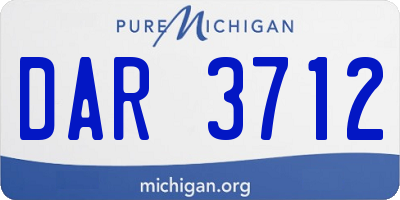 MI license plate DAR3712