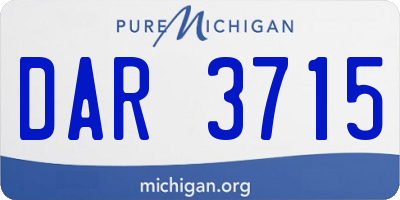 MI license plate DAR3715