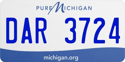 MI license plate DAR3724