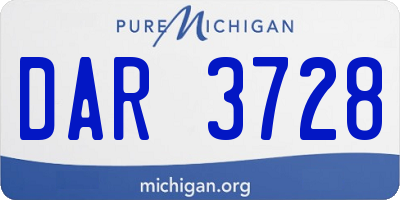 MI license plate DAR3728