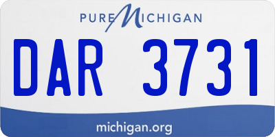 MI license plate DAR3731