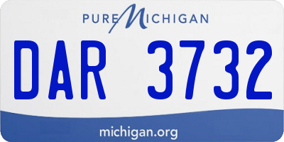 MI license plate DAR3732