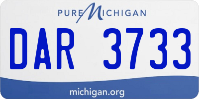 MI license plate DAR3733