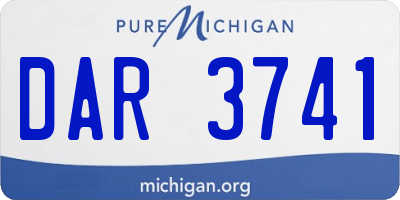 MI license plate DAR3741