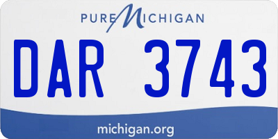 MI license plate DAR3743