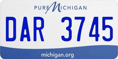 MI license plate DAR3745