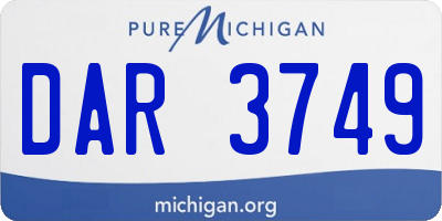 MI license plate DAR3749