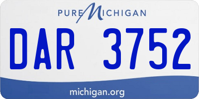 MI license plate DAR3752