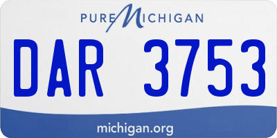 MI license plate DAR3753