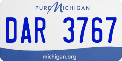 MI license plate DAR3767