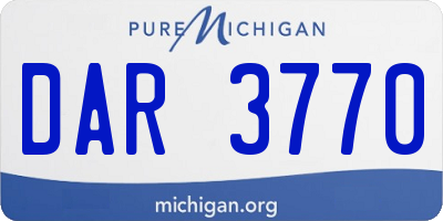 MI license plate DAR3770