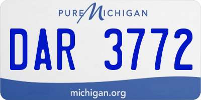 MI license plate DAR3772