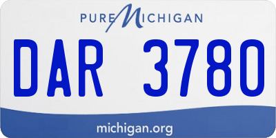 MI license plate DAR3780