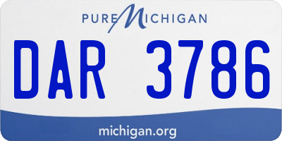 MI license plate DAR3786