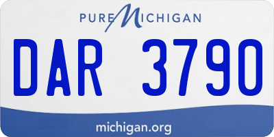 MI license plate DAR3790