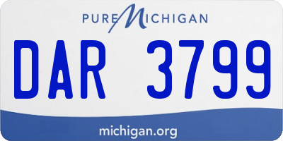 MI license plate DAR3799