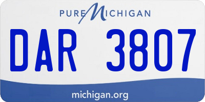 MI license plate DAR3807