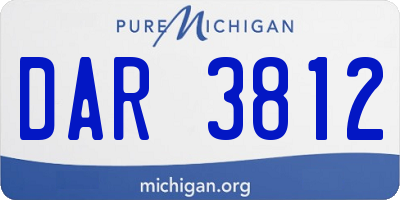 MI license plate DAR3812