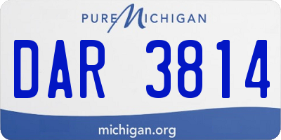 MI license plate DAR3814