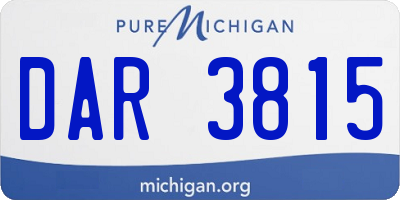 MI license plate DAR3815