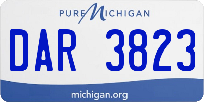 MI license plate DAR3823
